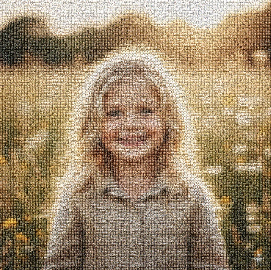 La mosaïque photo générée à partir de la photo principale